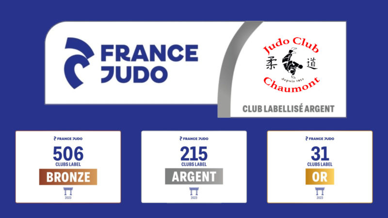 Le judo club Chaumont reçoit le label Argent de la part de la Fédération Française de Judo